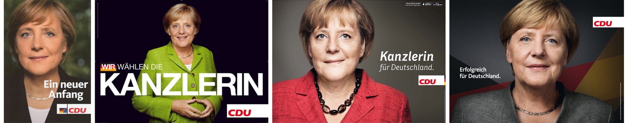 Angela Merkels Wahlplakate als Kanzlerkandidatin