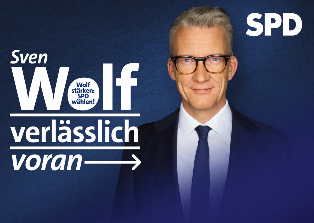 Großflächenplakat von Sven Wolf, Oberbürgermeister für Remscheid
